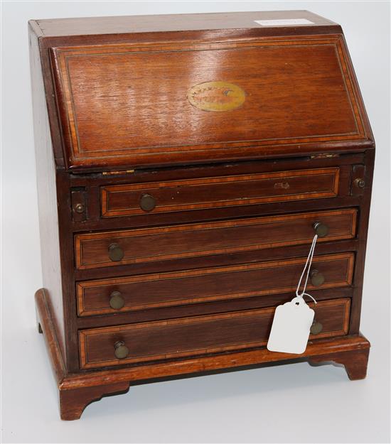Miniature mahogany bureau